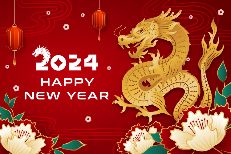 Happy Chinese New Year. A great Dragon Year  Ahead